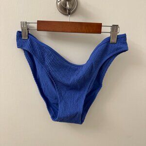 NWT - Aerie Crinkle Blue bikini bottom size Large